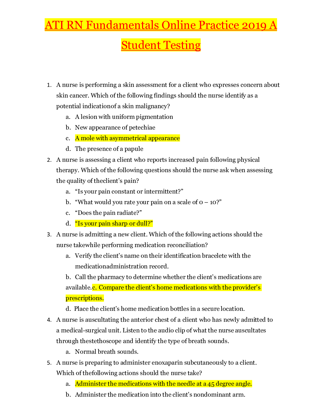 NURS 5603 RN_Fundamentals